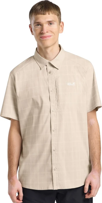 Jack Wolfskin Norbo Hemd kurzarm check oyster (Herren)