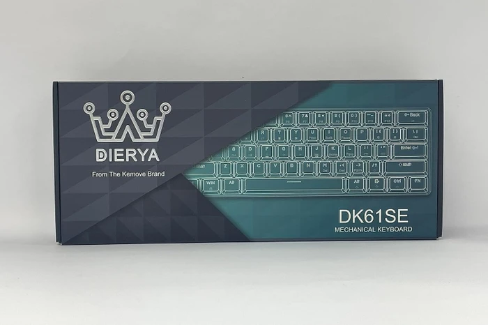 Dierya DK61SE, schwarz, LEDs grün, BROWN Switches, USB, US