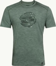 Jack Wolfskin Kammweg Funktionsshirt kurzarm hedge green (Herren)