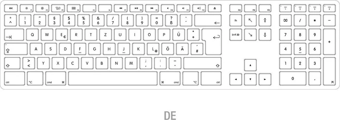 Jenimage Wireless Aluminium Keyboard, silber, Bluetooth, DE