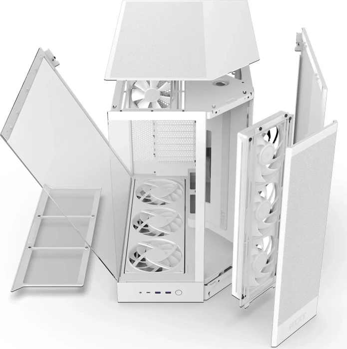 NZXT H9 Flow RGB+ [2025] White, weiß, Glasfenster