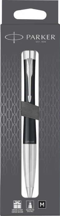Parker Urban Twist M Kugelschreiber muted black lacquer/chrome trim, Geschenkbox