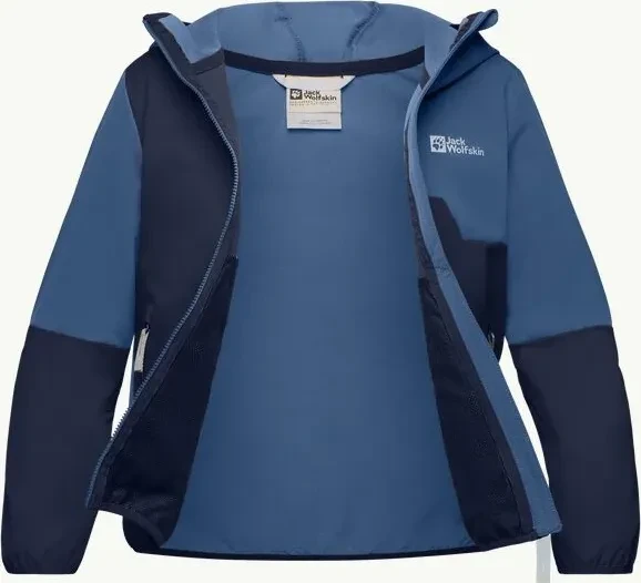 Jack Wolfskin Turbulence Hooded Funktionsjacke night blue (Junior)