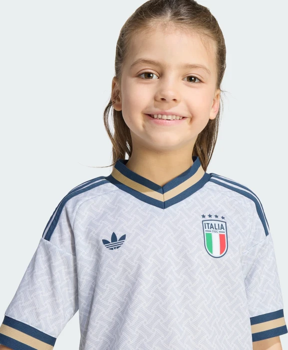 adidas Italien 2026 Auswärtsausrüstung kurzarm aeroblue (Junior)