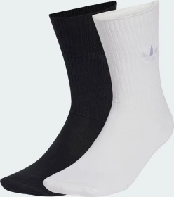 adidas Everyday Icons Crew Socken weiß/schwarz, 2 Paare