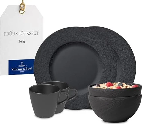 Villeroy & Boch Manufacture Rock Frühstücksservice, 6-tlg.
