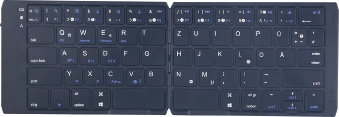 Samsung C&T DF007 Two-fold Bluetooth Keyboard, schwarz, Bluetooth, DE