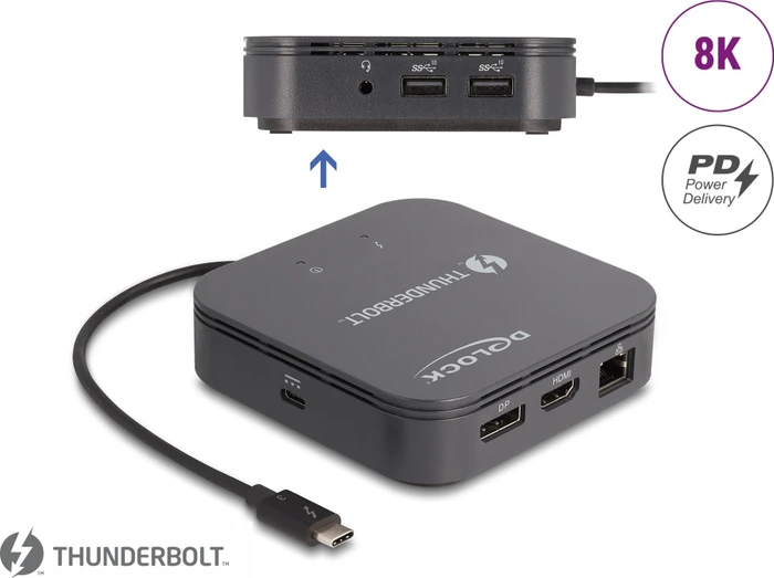 DeLOCK Thunderbolt 3 Mini Docking Station 8K, Thunderbolt 3 [Buchse]