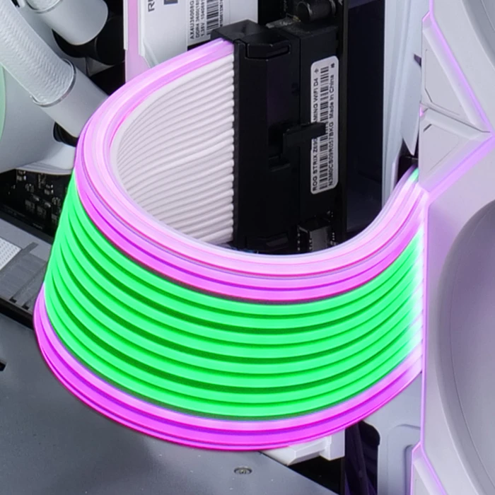 Lian Li Strimer Wireless 24P, 24-Pin Verlängerungskabel, 12 Lichtleiter, RGB beleuchtet