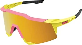 100% Speedcraft matte washed out neon pink/flash gold mirror lens