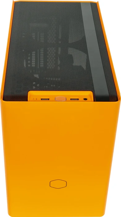 Cooler Master MasterBox NR200P Color Edition Sunset Orange, Glasfenster, Mini-ITX