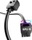 AsiaHorse Hydrus 8-Pin PCIe Verlängerungskabel, RGB beleuchtet, 18AWG, 90° gewinkelt, Typ B, Clip unten, schwarz, 30cm (HYDRUS-8PIN-GPU-BLACK-B)