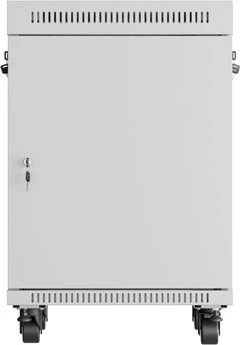 Lanberg 19" Rackschrank 15HE, LCD, freistehend, Flat Pack, V2, Glastür, IP20, RAL 7035, 600mm tief