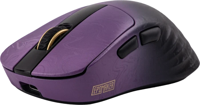 Epomaker Carbonis 8KHz Wireless Gaming Mouse, Black Purple, USB/Bluetooth