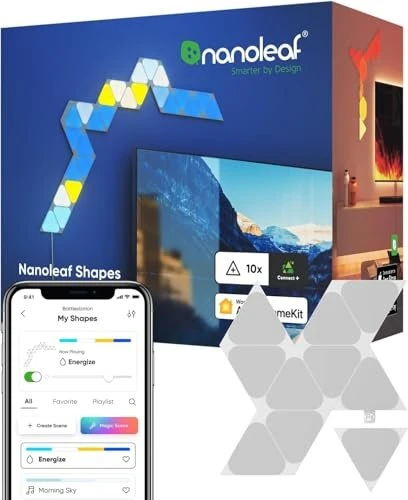 nanoleaf Shapes Mini Triangles Smart Lighting LED Panel Erweiterungspack 0.5W, 10 Stück