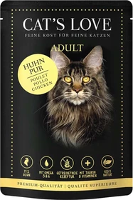 Cat's Love Huhn Pur mit Leinöl und Brennnessel, 1.02kg (12x 85g)