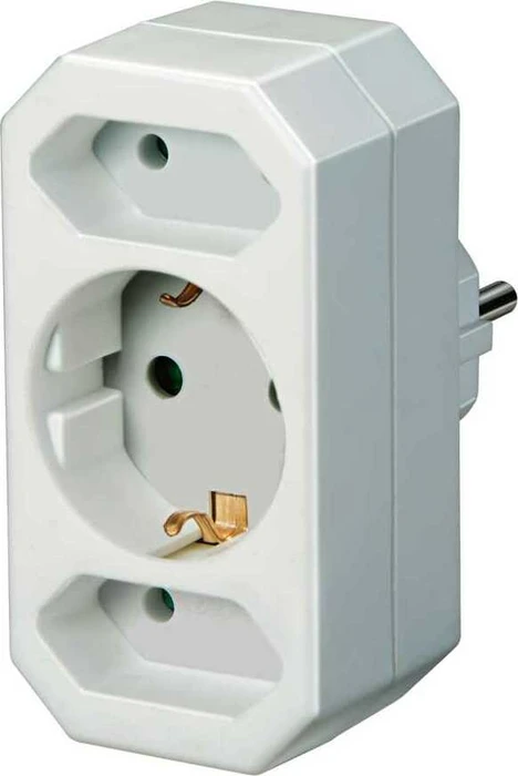 Brennenstuhl Adapterstecker Euro 2 + Schutzkontakt, 3-fach