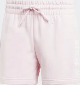 adidas Essential Linear French Terry Shorts Trainingshose kurz medium clear pink/white (Damen)