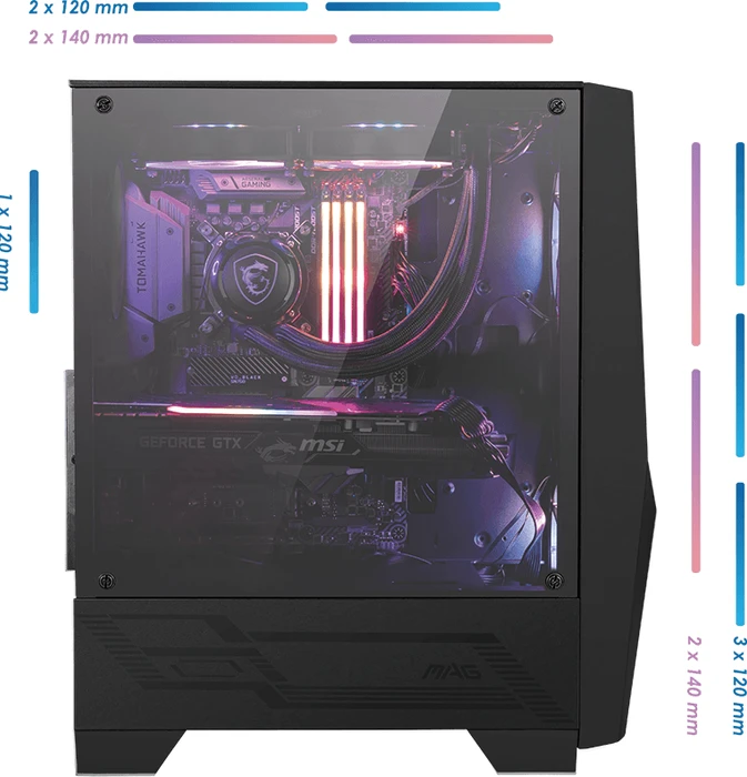 MSI MAG Forge 100R, Glasfenster