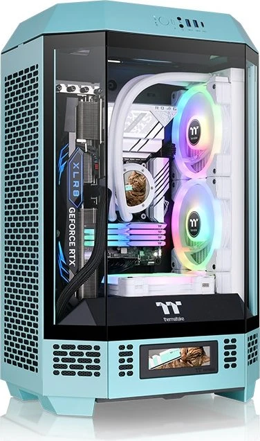 Thermaltake The Tower 300 Turquoise, türkis, Glasfenster