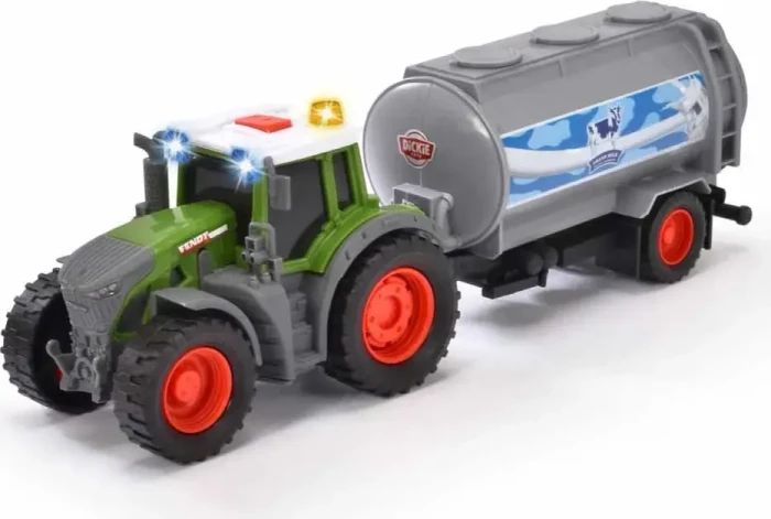 Dickie Toys Fendt Traktor mit Milch-Anhänger