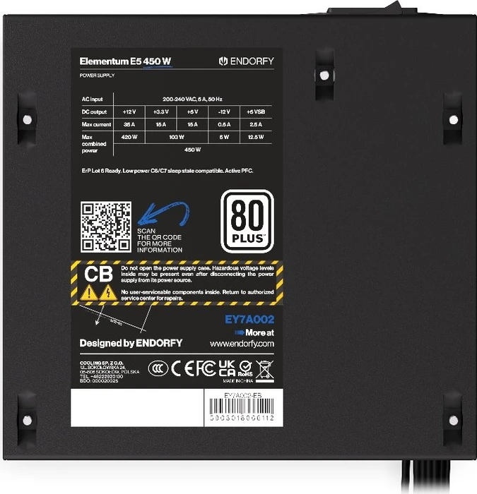 Endorfy Elementum E5 450W, ATX, bulk