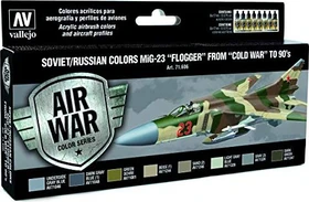 Vallejo Model Air Air War Color Series Soviet/Russian Colors MiG-23 Flogger from Cold War to 90's Farbset, 8-tlg.