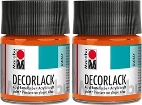 Marabu Decorlack Acryl Acrylfarbe, orange, 50ml
