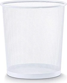 Zeller Mesh Papierkorb weiß