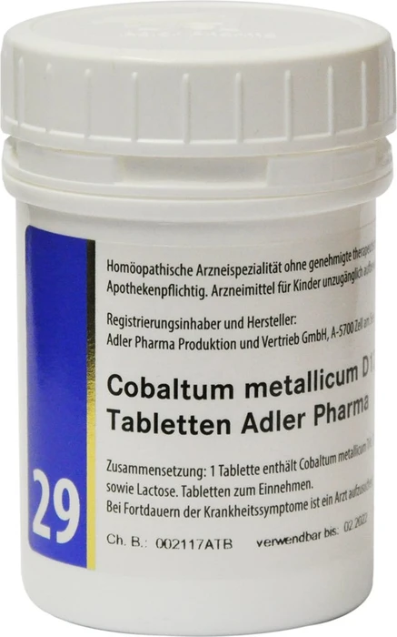 Adler Schüßler Salz Nr. 29 Cobaltum metallicum D12 Tabletten, 100g