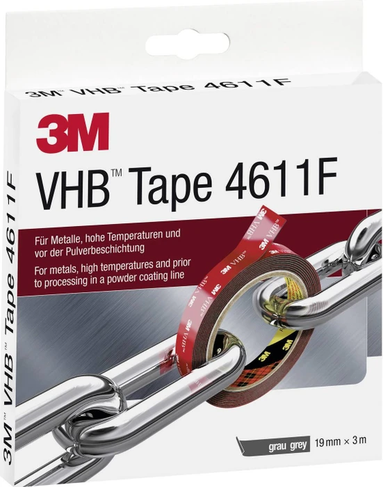 3M VHB 4611F Dunkelgrau, Klebeband, 19mm/3m (4611193) – Bild 2 von 3