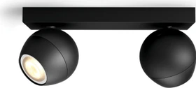 Philips Hue White Ambiance Buckram 2-flammig schwarz