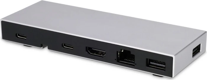 LMP USB-C Compact Dock 2, silber, 2x Thunderbolt 4 [Stecker]