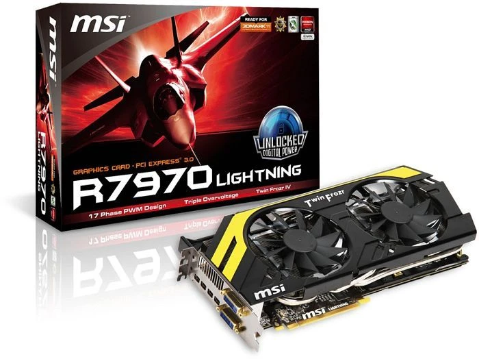 MSI Radeon HD 7970, R7970 Lightning, 3GB GDDR5, 2x DVI, 4x mDP
