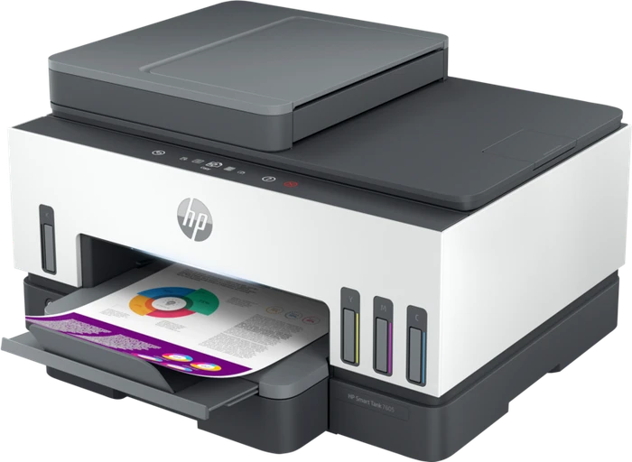 HP Smart Tank 7605 All-in-One dunkelgraue Akzente, Tinte, mehrfarbig