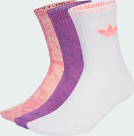 adidas Tie-Dye Crew Socken blush pink/purple rush/white, 3 Paare