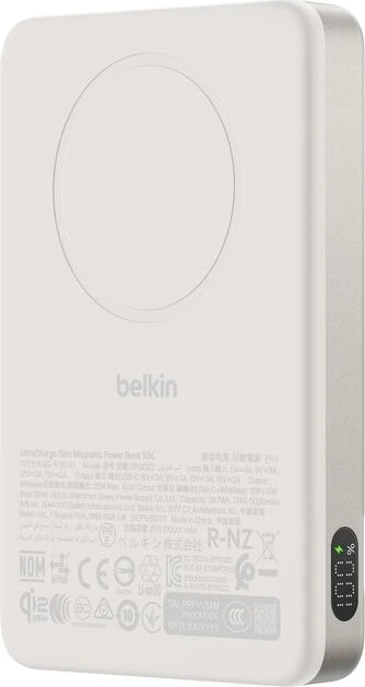 Belkin UltraCharge Magnetische Powerbank 10K silber/beige
