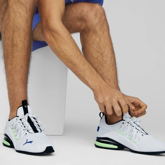 Puma Axelion Refresh puma white/fizzy lime/clyde royal (Herren)