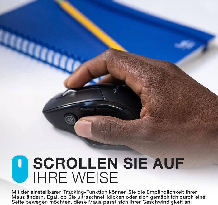 JLab JBuds Wireless Mouse, schwarz, USB/Bluetooth