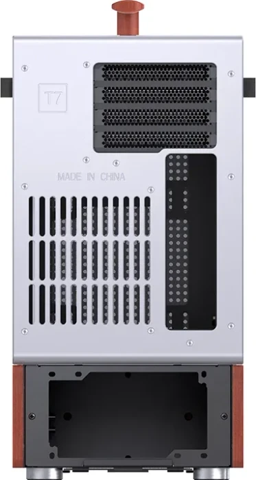 Jonsbo T7 Silver, silber/braun, Glasfenster