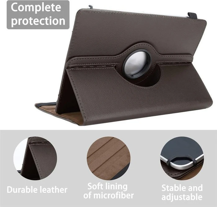 Cadorabo Schutzhülle 360° für Fire HD 10 2017 (7. Generation), braun