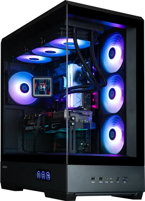 Zalman P50 DS Black, Glasfenster