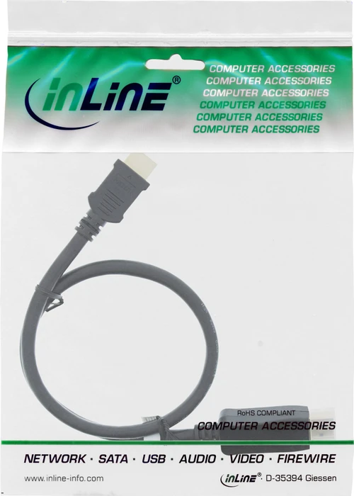 InLine DisplayPort/Mini DisplayPort 1.2 Kabel schwarz, 0.3m