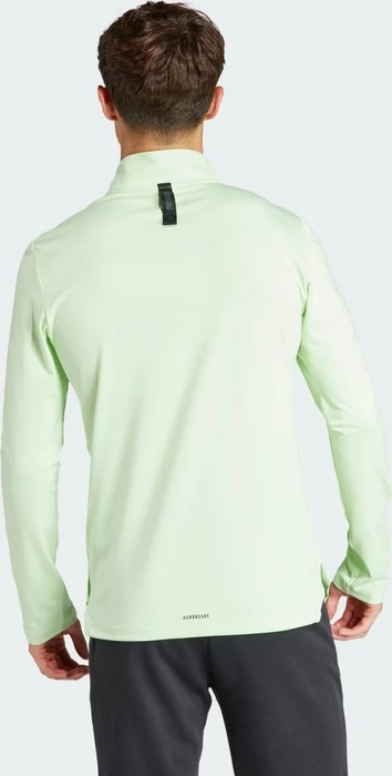 adidas Workout Quarter-Zip Funktionsshirt langarm semi green spark/black (Herren)