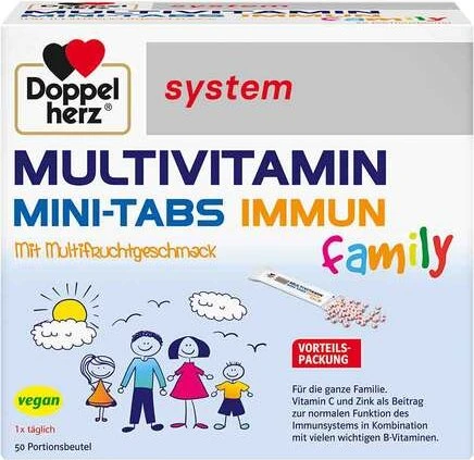 Doppelherz system Multivitamin family Mini-Tabletten im Portionsbeutel, 50 Stück