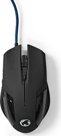 Nedis Gaming Mouse und Mousepad Set, schwarz, USB (GMWD110BK)