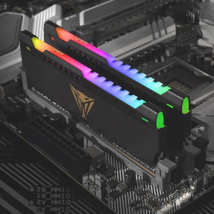 Patriot Viper Steel RGB UDIMM 64GB Kit, DDR4-3200, CL18-22-22-42