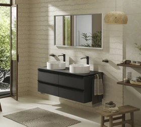 Hansgrohe Xelu Q Waschtischunterschrank 136x48.5cm, 4 Schubkästen, Griff chrom