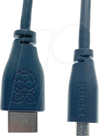 Raspberry Pi 4 Official Micro HDMI 2.0 Adapter Cable, 1m, schwarz