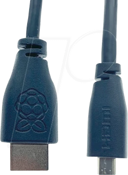 Raspberry Pi 4 Official Micro HDMI 2.0 Adapter Cable, 1m, schwarz
